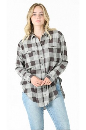 OVERSIZED PLAID BUTTON DOWN OVERSIZED PLAID BUTTON DOWN
